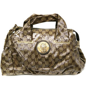 Gucci Hysteria GG Crystal Handbag Canvas Beige
